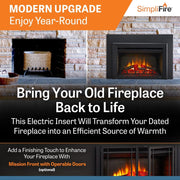SimpliFire Traditional Electric Fireplace SimpliFire Traditional Electric Fireplace SF-INS30 – Realistic LED Flames | Pure Flame Co