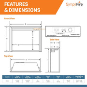 SimpliFIre Traditional Electric Fireplaces SimpliFIre Traditional Electric Fireplaces GI-32-ZC – Seamless Built-In Design | Pure Flame Co