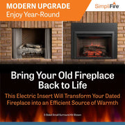 SimpliFIre Traditional Electric Fireplaces SimpliFIre Traditional Electric Fireplaces GI-32-ZC – Seamless Built-In Design | Pure Flame Co