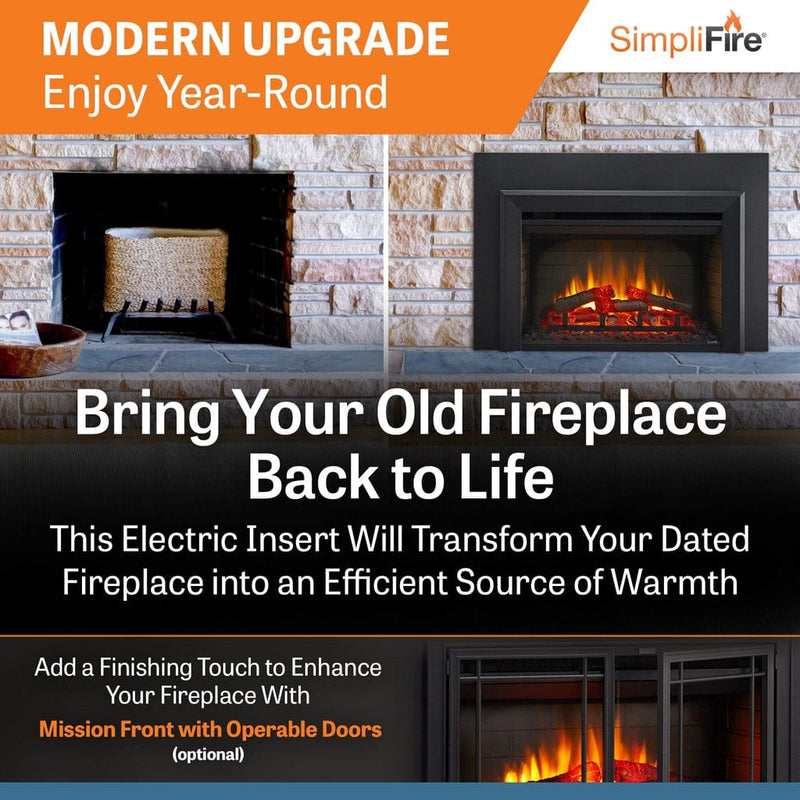 SimpliFire Traditional Electric Fireplaces SimpliFire Traditional Electric Fireplaces SF-INS25 – Modern Heating Solution | Pure Flame Co
