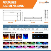 SimpliFire Wall Mount Electric Fireplace SimpliFire Wall Mount Electric Fireplace SF-ALLP50-BK – Vibrant Flames & Supplemental Heat | Pure Flame Co