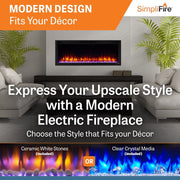 SimpliFire Wall Mount Electric Fireplace SimpliFire Wall Mount Electric Fireplace SF-ALLP50-BK – Vibrant Flames & Supplemental Heat | Pure Flame Co