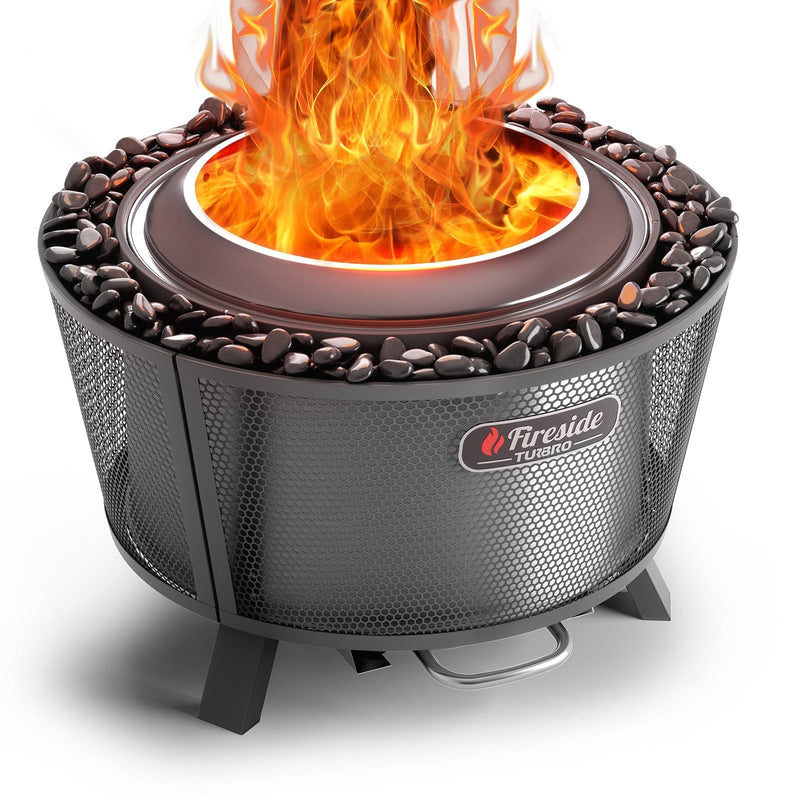 TURBRO Outdoor Fire Pit Fireside Pluto R29 Outdoor Fire Pit  - Painted Black