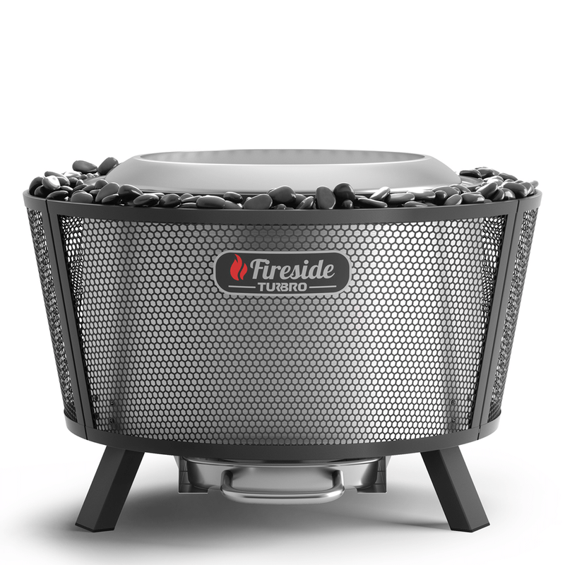 TURBRO Outdoor Fire Pit Fireside Pluto R29 Outdoor Fire Pit  - Painted Black