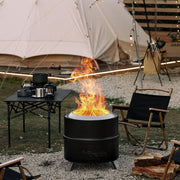 TURBRO Outdoor Fire Pit Pluto R19-PG Smokeless Outdoor Fire Pit - Painted Black