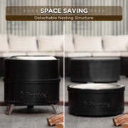 TURBRO Outdoor Fire Pit Pluto R19-PG Smokeless Outdoor Fire Pit - Painted Black