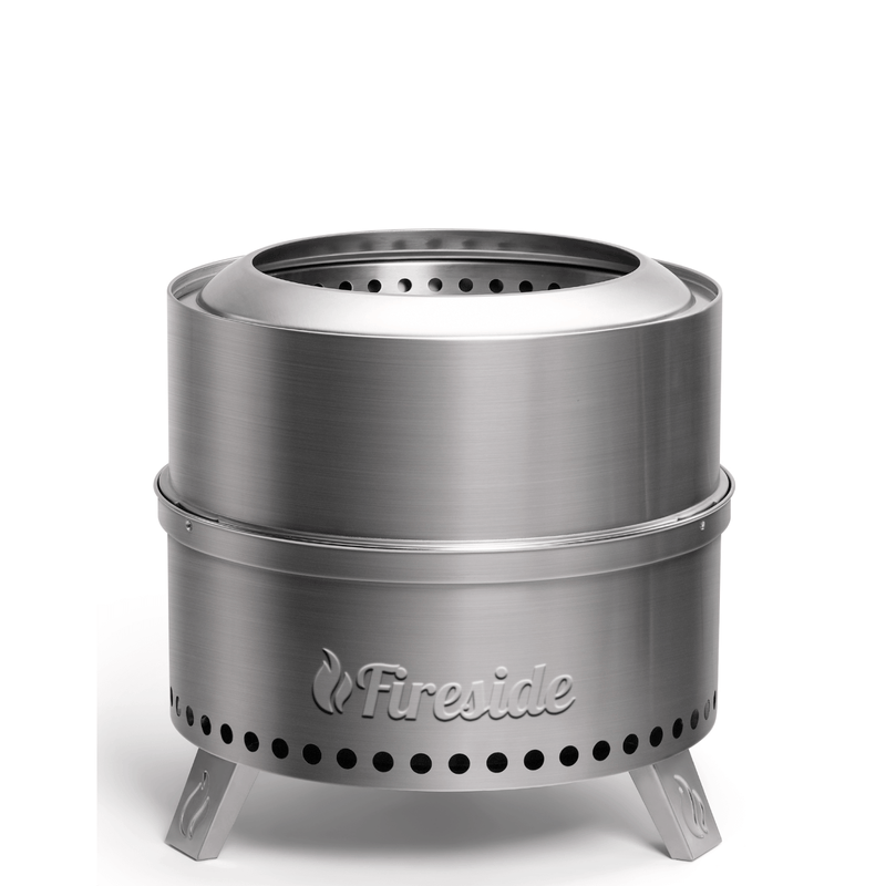 TURBRO Outdoor Fire Pit Pluto R19-SS Smokeless Outdoor Fire Pit -  Stainless Steel