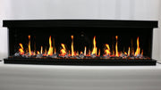 WarmCastle Electric Fireplace WarmCastle 50-in 3 Side Smart Electric Fireplace + Crushed Ice Rocks